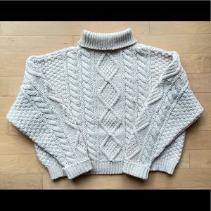 White Cable Knit Sweater